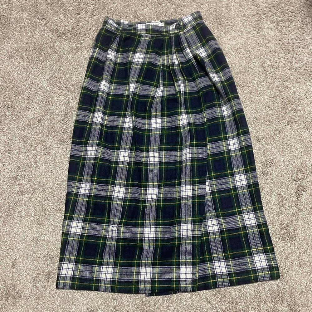 Vintage Women’s Abercrombie & Fitch Plaid Wool Blend Skirt Size 10